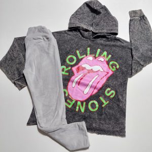 Legging plush gris perlado