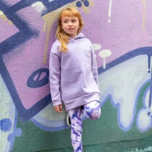 Maxi buzo con frisa Lila