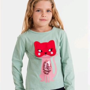 Remera m/l Cat verde
