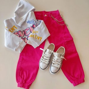 Pantalón Jogger fucsia cargo