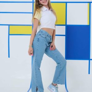 Pantalón jean wide legg Darla