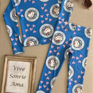 Legging térmica Kitty azul eléctrico