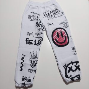Pantalón Joggin Smile frisa blanco