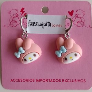 Aritos My Melody (carita, moñito)