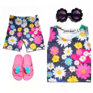 Conjunto Top y Biker Margaritas