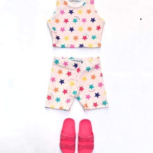 Conjunto Top y Biker Little Star