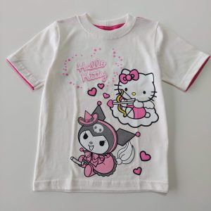 Remera m/c Kitty y Kuromi natural