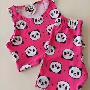 Conjunto Top y Biker Panda
