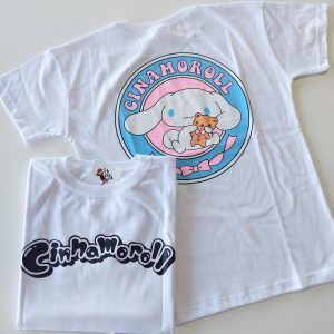 Remera m/c Cinnamoroll Osito Blanca