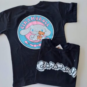 Remera m/c Cinnamoroll osito Negra