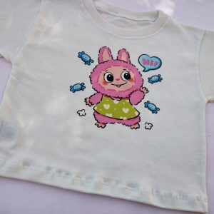 Remera m/c Crop Top Labubu