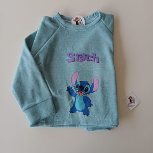 Buzo Stitch celeste veteado frisa