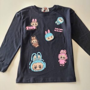 Remera m/l Labubu caritas negra