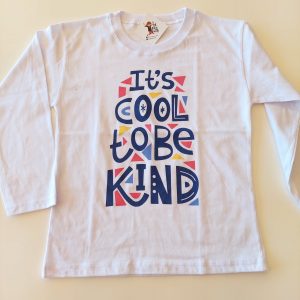 Remera m/l It's Cool to be Kind Blanca