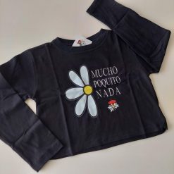 Remera Crop Top m/l Margarita Negra