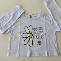 Remera Crop Top m/l Margarita Blanca