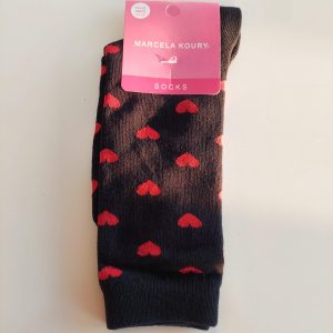 Medias 3/4 Corazoncitos Negro