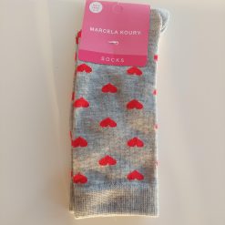 Medias 3/4 Corazoncitos Gris