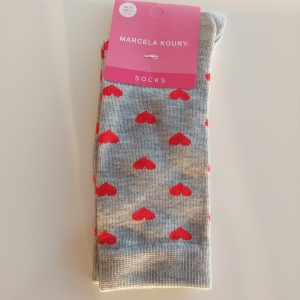 Medias 3/4 Corazoncitos Gris