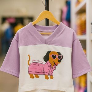 Remera Crop Top m/c Hot Dog
