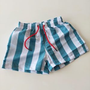 Malla Short De Baño Rayado Verde