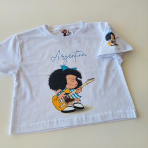 Remera crop top m/c Mafalda Argentina