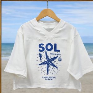 Remera crop top m/c Sol