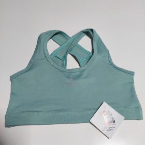 Top deportivo cruzado verde musgo