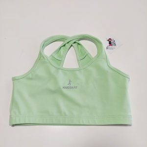 Top deportivo cruzado verde manzana