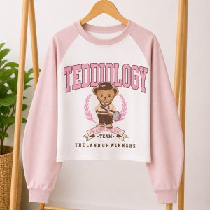 Remera boxy fit Teddy rosa
