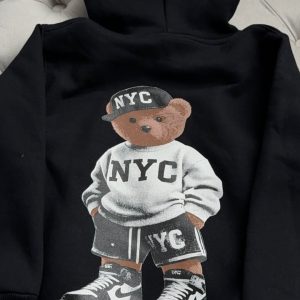 Buzo Teddy NYC negro frisa