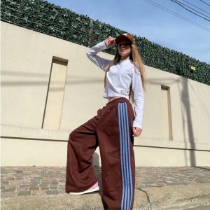 Pantalón Baggy Pop choco frisa