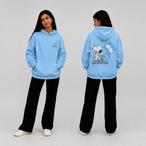 Buzo Snoopy Argentina celeste frisa